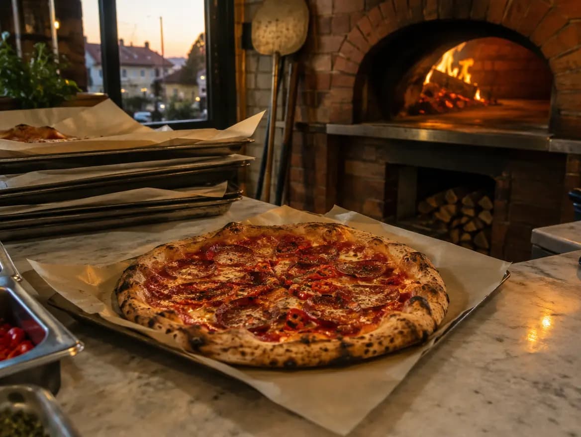 Pizza Diavola s pikantním salámem