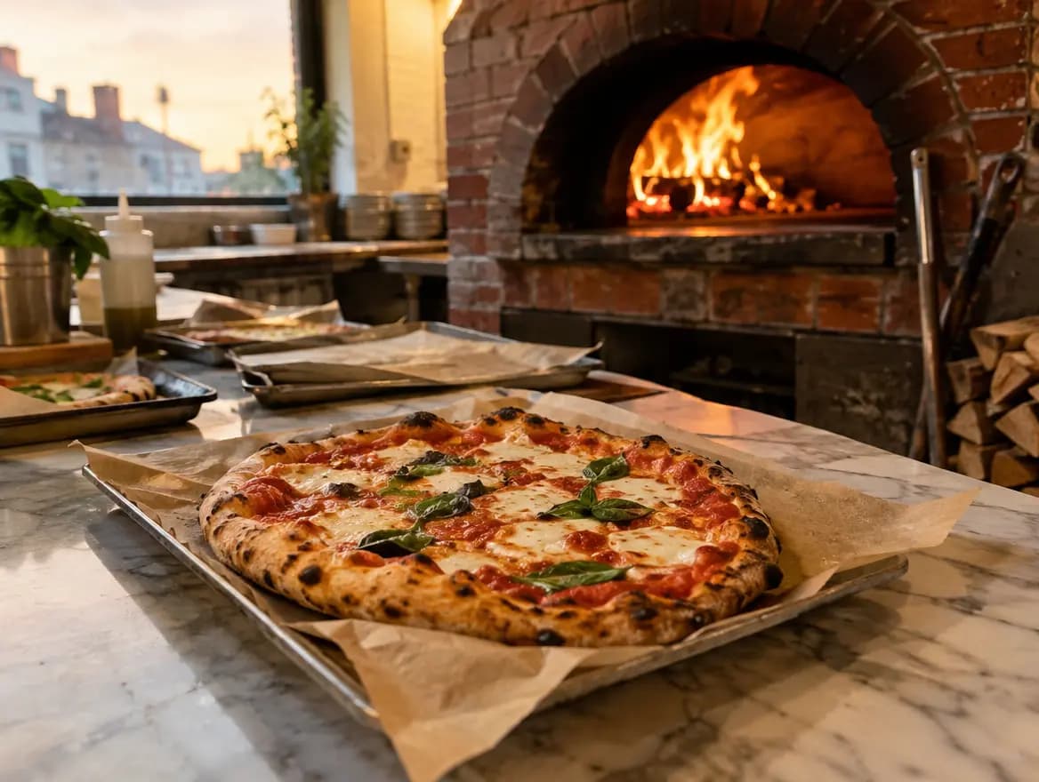 Pizza Margherita s bazalkou