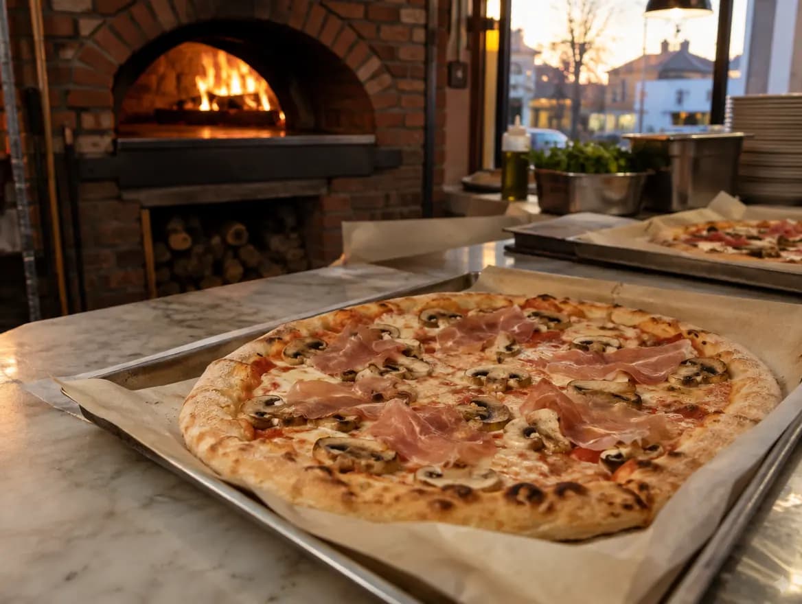 Pizza Prosciutto se šunkou a žampiony